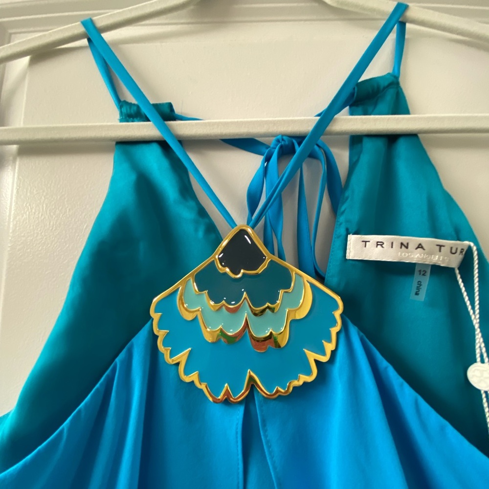 NWT Trina Turk Skinny Dip halter Dress. Size 12